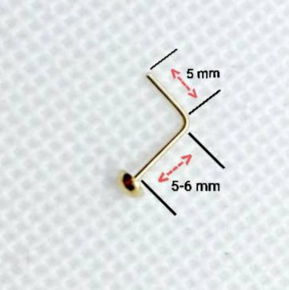 Großer Nasenstecker - Gold 14K Gelb Gold Filled 3, 5 Mm Kuppel Scheibe 20 Gauge Hochglanzpolierter von HiwireJewelry