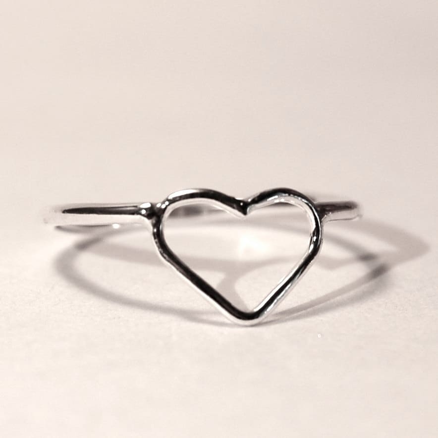 Herz Ring - Sterling Silber Kleines Offenes Zarter Schmuck Liebesring Freundschaftsring Verlobungsring Herz Ring - Sterling Silber Kleines Offenes Zarter Schmuck Liebesring Freundschaftsring Verlobungsring von HiwireJewelry
