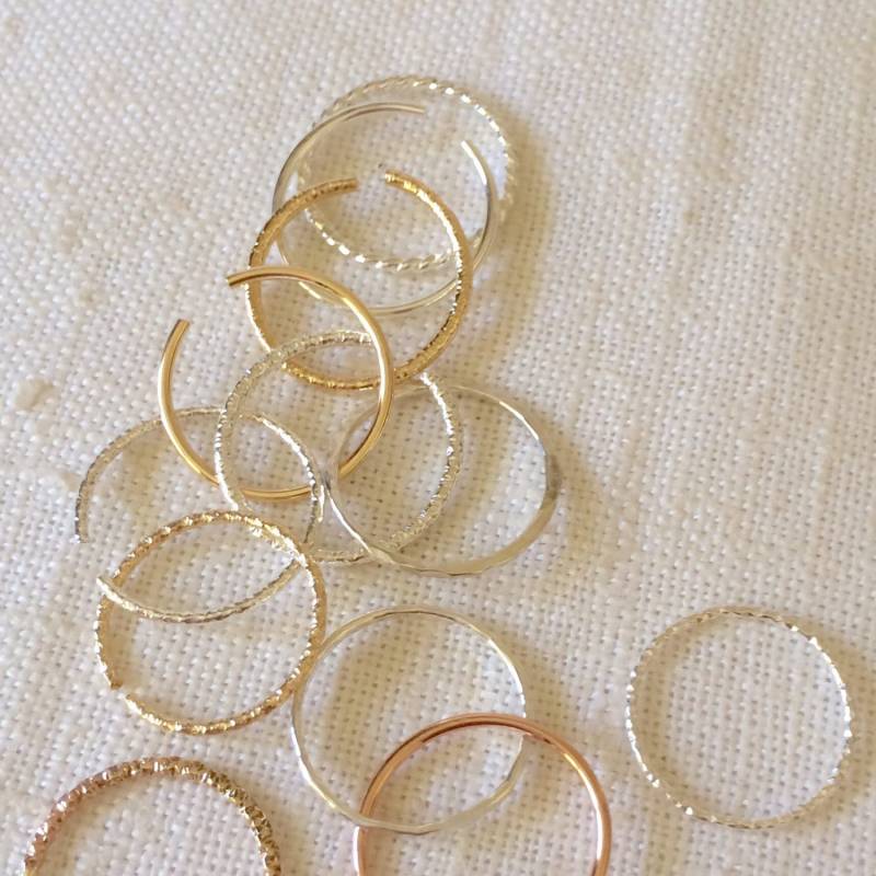 Zehenring Gelbgold Fill Sterlingsilber - Verstellbare Zehenringe Offener Stapelzehenringe- Ringe Für Zehen Verdrehte Zehe von HiwireJewelry