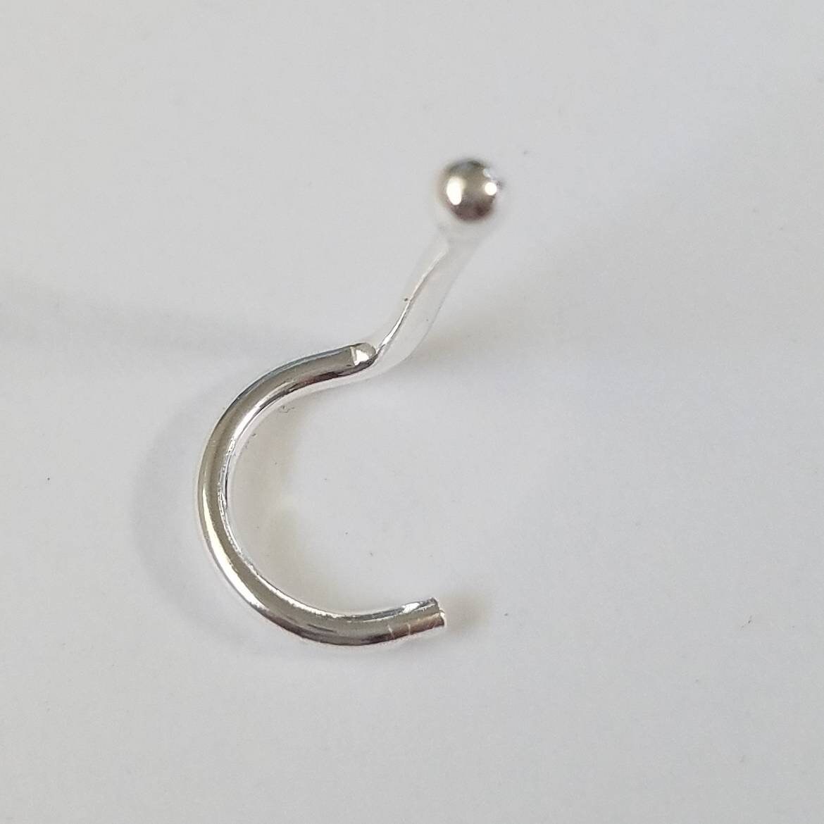 sterling Silber 1, 5 Mm Kugel-Nasenstecker - Dicker Nasenstecker Handgemacht Ca Kugelstecker 18 Gauge Nasenschraube von HiwireJewelry