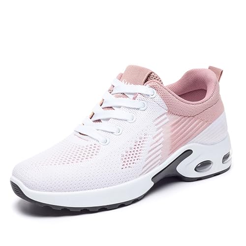 Hixingo 2024 Damen Laufschuhe Turnschuhe Sneaker Sportschuhe rutschfest Leichte Atmungsaktiv Schuhe Straßenlaufschuhe Tennisschuhe mit Luftpolster 36-44 Outdoor Fitness Running Jogging Sportsschuhe von Hixingo