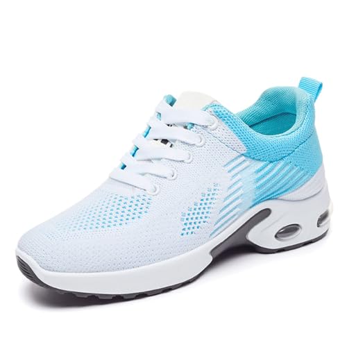 Hixingo 2024 Damen Laufschuhe Turnschuhe Sneaker Sportschuhe rutschfest Leichte Atmungsaktiv Schuhe Straßenlaufschuhe Tennisschuhe mit Luftpolster 36-44 Outdoor Fitness Running Jogging Sportsschuhe von Hixingo