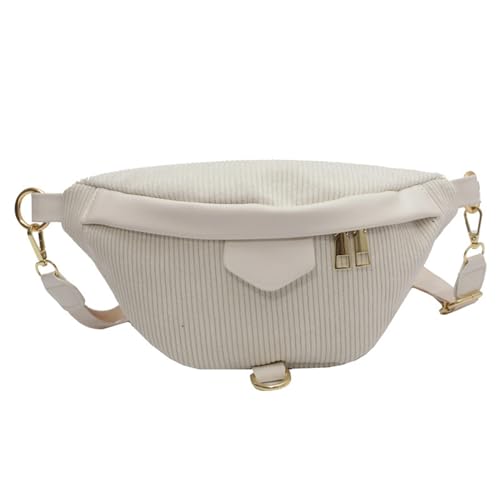 Hixingo 2024 Stylisch Bauchtasche für Damen und Herren, Hüfttasche Verstellbare Sport Groß Gürteltasche mit Reißverschluss für Outdoor Laufen Wandern Radfahren Gehen (29x17cm,Beige) von Hixingo