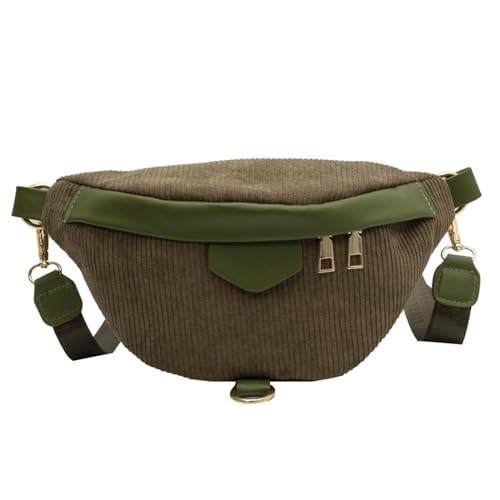 Hixingo 2024 Stylisch Bauchtasche für Damen und Herren, Hüfttasche Verstellbare Sport Groß Gürteltasche mit Reißverschluss für Outdoor Laufen Wandern Radfahren Gehen (29x17cm,Grün) von Hixingo