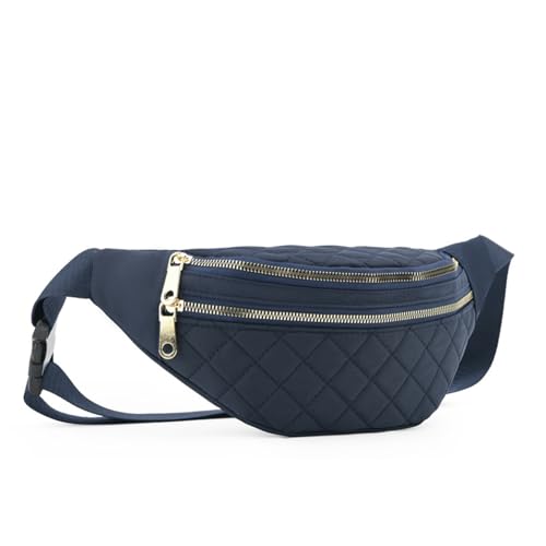 Hixingo 2024 Stylisch Bauchtasche für Damen und Herren, Hüfttasche Verstellbare Sport Groß Gürteltasche mit Reißverschluss für Outdoor Laufen Wandern Radfahren Gehen (33x17cm,Blau) von Hixingo