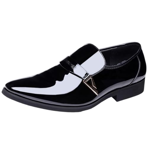 Hixingo Anzugschuhe Herren 38-48 EU, Bequeme Anzugschuhe Herren Businessschuhe Oxford Elegant Derby Lederschuhe rutschfest Atmungsaktive für Hochzeits, Anzug (40,D226 Schwarz) von Hixingo