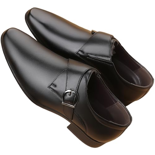 Hixingo Anzugschuhe Herren 39-48 EU, Bequeme Anzugschuhe Herren Businessschuhe Oxford Elegant Derby Lederschuhe rutschfest Atmungsaktive für Hochzeits, Anzug (3756 Schwarz,42) von Hixingo
