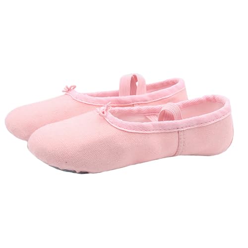 Hixingo Ballettschuhe Damen Geteilte Sohle, Ballettschläppchen Damen-Tanzschuhe Flach Trainings Gymnastikschuhe für Erwachsene Trainings Schläppchen (Pink,42) von Hixingo