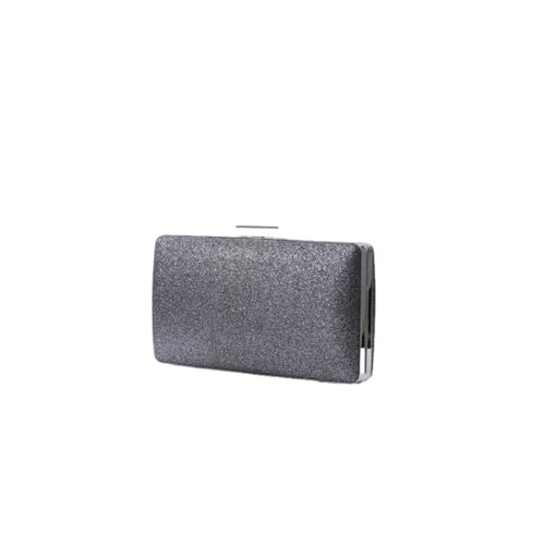 Hixingo Damen Cocktail Abendtasche Elegante Kette Tasche Clutch Bag für Frauen Kleine Glitzer Handtasche Party Clutch Geldbörse für Hochzeit Parteien Abschlussball (Silber grau,17.5x9x5cm) von Hixingo