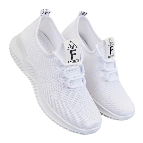 Hixingo Damen Laufschuhe Turnschuhe Mode Sneaker Sportschuhe Leichte Atmungsaktiv Schuhe Straßenlaufschuhe Tennisschuhe Mädchen Outdoor Fitness Running Jogging Sportsschuhechuhe von Hixingo