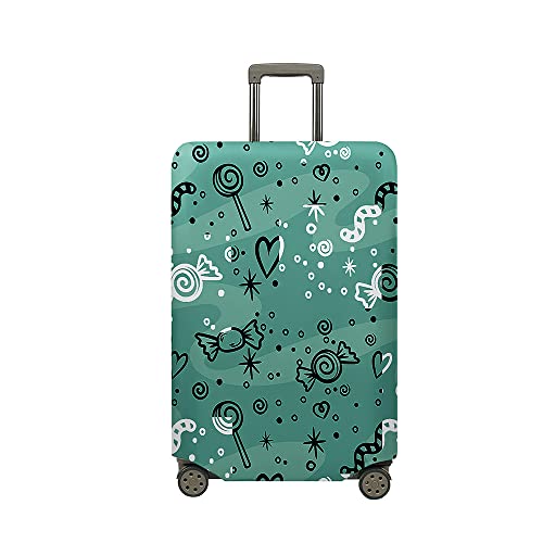 Hixingo Elastisch Kofferhülle Kofferschutzhülle, 3D Druck Koffer Schutzhülle Staubdichte Reisekoffer Hülle Trolley Case Schutzhülle Mädchen Reisegepäckabdeckung (Grün,M (22-24 Zoll)) von Hixingo