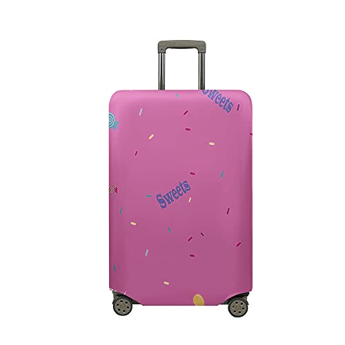 Hixingo Elastisch Kofferhülle Kofferschutzhülle, 3D Druck Koffer Schutzhülle Staubdichte Reisekoffer Hülle Trolley Case Schutzhülle Mädchen Reisegepäckabdeckung (Rosa,S (18-20 Zoll)) von Hixingo