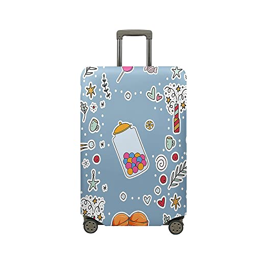 Hixingo Elastisch Kofferhülle Kofferschutzhülle, 3D Druck Koffer Schutzhülle Staubdichte Reisekoffer Hülle Trolley Case Schutzhülle Mädchen Reisegepäckabdeckung (Stern,S (18-20 Zoll)) von Hixingo