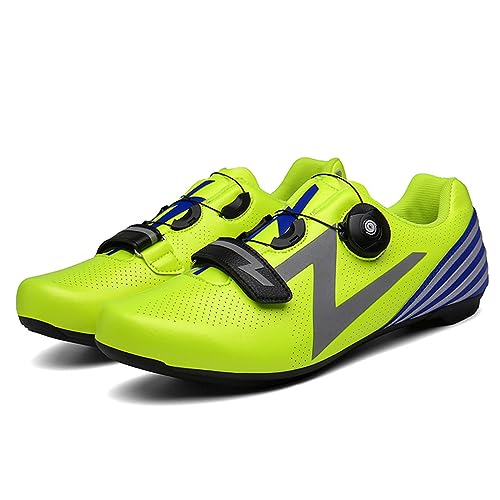 Hixingo Fahrradschuhe Herren Damen, Blitz Reflektierend Rennrad Und Mountainbike Schuhe Mit Gummisohle, Atmungsaktive Sneaker rutschfeste No-Lock Fahrradschuhe MTB Schuhe von Hixingo