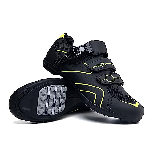 Hixingo Fahrradschuhe Herren Damen, Rennrad Und Mountainbike Schuhe Mit Gummisohle, Atmungsaktive Sneaker rutschfeste No-Lock Fahrradschuhe MTB Schuhe von Hixingo