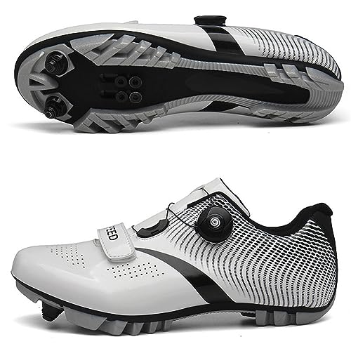 Hixingo Fahrradschuhe Herren Damen Atmungsaktive MTB Radsportschuhe Rennradschuh Klassisch Mountainbike Outdoor Schuhe Sneaker Radschuhe Fahrrad Indoor Spin MTB Schuhe von Hixingo