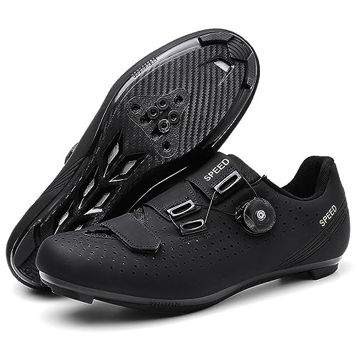 Hixingo Fahrradschuhe Herren Damen Einfach MTB Radsportschuhe Rennradschuh Mountainbike Schuhe SPD/SPD-SL Kompatibles Fahrrad Schuhe Atmungsaktive Outdoor-Radschuhe von Hixingo