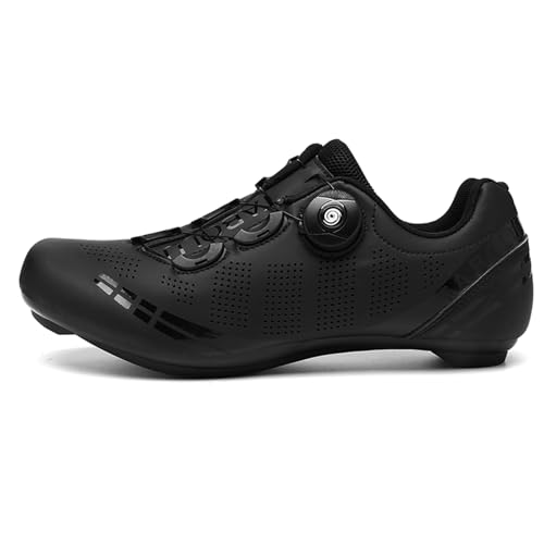 Hixingo Fahrradschuhe Herren Damen MTB Radsportschuhe Rennradschuh, Mountainbike Schuhe Sneaker Atmungsaktive Outdoor-Radschuhe Fahrrad Schuhe, SPD/SPD-SL Kompatibles, Schwarz, 36 EU von Hixingo