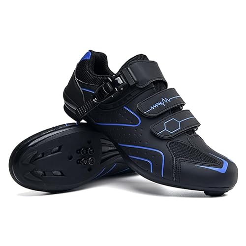 Hixingo Fahrradschuhe Herren Damen MTB Radsportschuhe Rennradschuh Mountainbike Schuhe Sneaker Gestreift Atmungsaktive Outdoor-Radschuhe Fahrrad MTB Schuhe von Hixingo