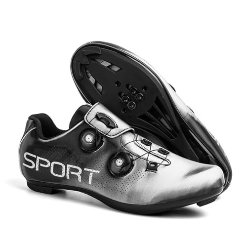 Hixingo Fahrradschuhe Herren Damen Radsportschuhe Rennradschuh Unisex MTB Schuhe Draussen Kompatibel mit Look SPD SPD-SL, Atmungsaktive Sneaker Spin Schnürsenkel Radschuhe von Hixingo
