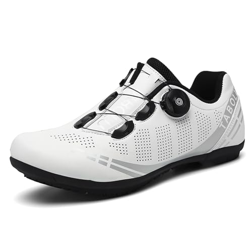 Hixingo Fahrradschuhe Herren Damen Rennrad Und MTB Schuhe Mit Gummisohle, Atmungsaktive Sneaker rutschfeste No-Lock Fahrradschuhe Mountainbike SPD Schuhe(Weiß ,42 EU) Hixingo Fahrradschuhe Herren Damen Rennrad Und MTB Schuhe Mit Gummisohle, Atmungsaktive Sneaker rutschfeste No-Lock Fahrradschuhe Mountainbike SPD Schuhe(Weiß ,42 EU) von Hixingo