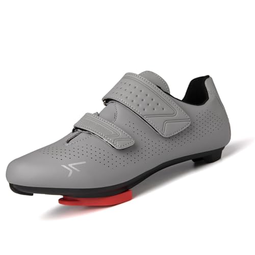 Hixingo Fahrradschuhe Herren SPD SPD-SL Damen Rennradschuh MTB Radsportschuhe Mountainbike Schuhe Sneaker Atmungsaktive Komfortabel Outdoor-Radschuhe Fahrrad Schuhe, 37-48 EU (Grau,40) von Hixingo
