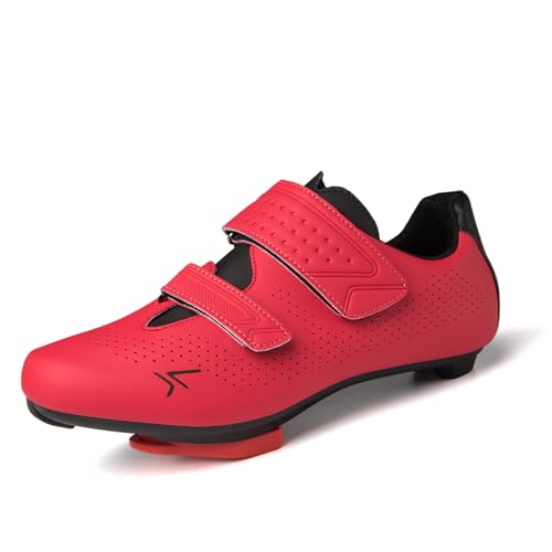 Hixingo Fahrradschuhe Herren SPD SPD-SL Damen Rennradschuh MTB Radsportschuhe Mountainbike Schuhe Sneaker Atmungsaktive Komfortabel Outdoor-Radschuhe Fahrrad Schuhe, 37-48 EU (Rot,44) von Hixingo