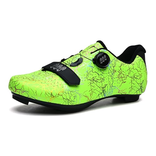 Hixingo Fahrradschuhe Herren SPD SPD-SL Damen Rennradschuh MTB Radsportschuhe Mountainbike Schuhe Sneaker Atmungsaktive Komfortabel Outdoor-Radschuhe Fahrrad Schuhe, Kompatibles (Grün,45) von Hixingo