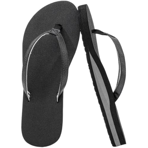 Hixingo Flip Flops Damen 36-42, Flip Flops Damen Elegant Weich Bequeme Leicht Rutschfest Sommer Unisex Sandalen Flache Zehenabscheider für Strand, Shower, Dusch (40,1008 Weiß) von Hixingo