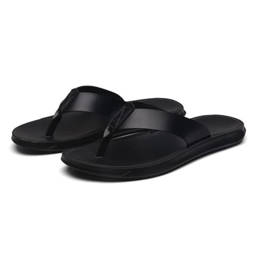 Hixingo Flip Flops Damen Elegant Minimalistisch, Bequem & Weich Flip Flops Damen Sommer Leicht Rutschfest Flipflops Zehentrenner Sandalen damen Sommer für Strand, Größe 38-47 (Schwarz,38) von Hixingo