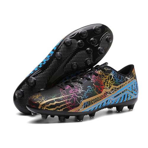 Hixingo Fussballschuhe Herren Stollen Spikes Cleats Football Schuhe Teenager Erwachsener Trainingsschuhe Professionelle Turnschuhe Outdoor Sportschuhe Atmungsaktive Leicht Unisex von Hixingo