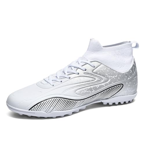 Hixingo Fussballschuhe Kinder Herren High Top Trainingsschuhe Professionelle Turnschuhe Outdoor Sportschuhe Atmungsaktive Bequeme Leicht Teenager Turf Football Schuhe Unisex von Hixingo