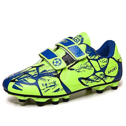 Hixingo Fussballschuhe Kinder Jungen Mädchen Athletics Trainingsschuhe AG Leicht Sportschuhe rutschfest Atmungsaktive Klettverschluss Fussballschuhe für Draußen Fussball Plätze Hixingo Fussballschuhe Kinder Jungen Mädchen Athletics Trainingsschuhe AG Leicht Sportschuhe rutschfest Atmungsaktive Klettverschluss Fussballschuhe für Draußen Fussball Plätze von Hixingo