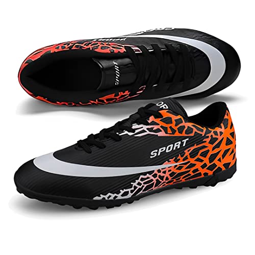 Hixingo Fußballschuhe Unisex Fussballschuhe Kinder, Ag Fußball Schuhe Jungen Mädchen Multinocken Fussballschuhe Kinder Trainingsschuhe für Draußen oder Halle Fussball Plätze(37 von Hixingo