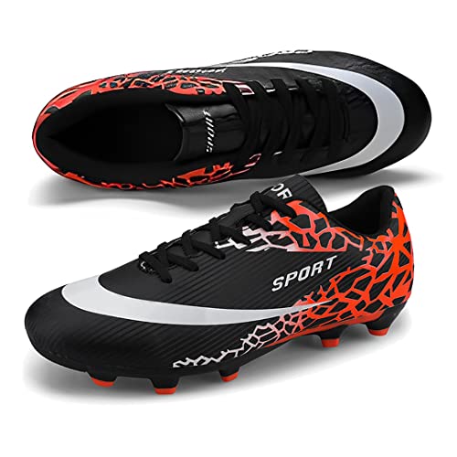 Hixingo Fußballschuhe Unisex Fussballschuhe Kinder, Fg/Ag Fußball Schuhe Jungen Mädchen Multinocken Fussballschuhe Kinder Trainingsschuhe für Draußen oder Halle Fussball Plätze von Hixingo