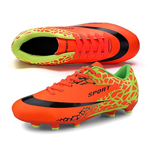 Hixingo Fußballschuhe Unisex Fussballschuhe Kinder, Fg/Ag Fußball Schuhe Jungen Mädchen Multinocken Fussballschuhe Kinder Trainingsschuhe für Draußen oder Halle Fussball Plätze von Hixingo