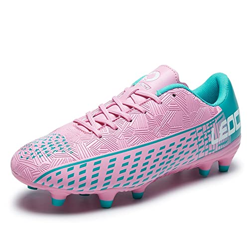 Hixingo Fußballschuhe Unisex Fussballschuhe Kinder, Fußball Schuhe Jungen Mädchen FG/AG Fussballschuhe Kinder Trainingsschuhe für Draußen Fussball Plätze von Hixingo