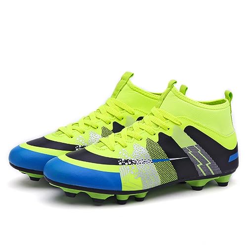 Hixingo Fußballschuhe Unisex Fussballschuhe Kinder, Gemischte Farbe Fußball Schuhe Jungen Mädchen FG/AG Fussballschuhe Kinder Trainingsschuhe für Draußen Fussball Plätze von Hixingo