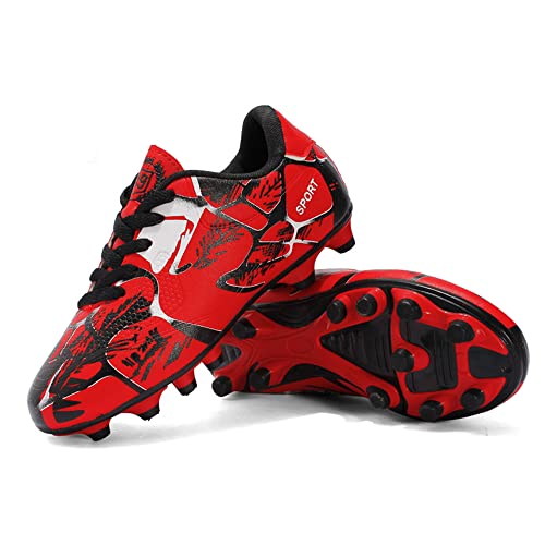 Hixingo Fußballschuhe Unisex Fussballschuhe Kinder, Mode Fußball Schuhe Jungen Mädchen FG/AG Fussballschuhe Kinder Trainingsschuhe für Draußen Fussball Plätze von Hixingo