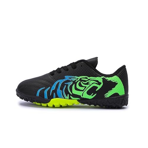 Hixingo Fußballschuhe Unisex Fussballschuhe Kinder, Tiger Drucken Fußball Schuhe Jungen Mädchen FG/AG Fussballschuhe Kinder Trainingsschuhe für Draußen Fussball Plätze von Hixingo