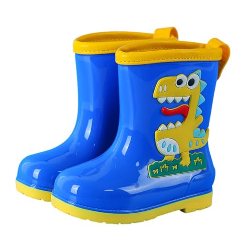 Hixingo Gummistiefel Kinder Leichte Rutschfeste Bequeme Regenschuhe für Kleinkinder Jungen Mädchen, 1-6 Jahre Alt Unisex Wasserdichte Non-Slip Regenstiefel (Blau,24/25) von Hixingo