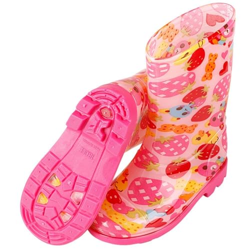 Hixingo Gummistiefel Kinder Unisex Rutschfest, Karikatur Regenstiefel Regenschuhe Jungen Leicht, Gummistiefel Mädchen, Halbhohe Regenstiefel Wasserdicht (Bonbons,20) von Hixingo