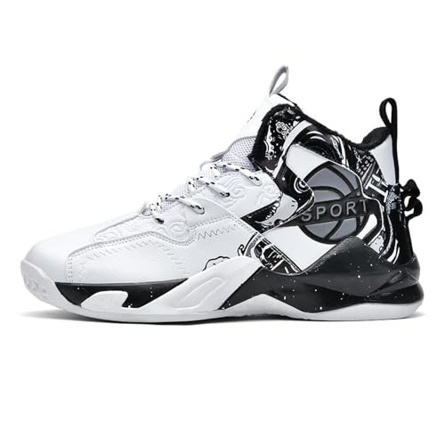 Hixingo Herren Basketballschuhe Sportschuhe High Top Sneaker Turnschuhe Anti-Rutsch Laufschuhe Damen Basketball Schuhe Unisex Aldult Walkingschuhe für Jungen Mädchen von Hixingo