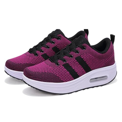 Hixingo Jazzschuhe Damen Cheerleader Schuhe Lace Up Tanzsneaker Damen, Atmungsaktiv Line Dance Schuhe Damen, Zumba Schuhe Damen für Yoga Fitness Gymnastik Training Schuhe von Hixingo