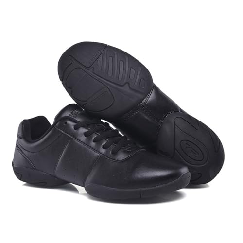Hixingo Jazzschuhe Damen Cheerleader Schuhe Lace Up Tanzsneaker Damen, Geteilte Sohlen Line Dance Schuhe Damen, Zumba Schuhe Damen für Fitness Gymnastik Training Schuhe von Hixingo