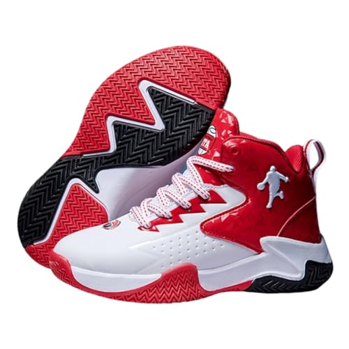 Hixingo Kinder Basketballschuhe Jungen Sportschuhe Mädchen Sneaker Turnschuhe Anti-Rutsch Laufschuhe Unisex Basketball Schuhe für Herren Jugendliche 31-40 EU von Hixingo