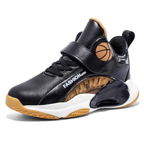 Hixingo Kinder Basketballschuhe Jungen Sportschuhe Mädchen Sneaker Turnschuhe Anti-Rutsch Laufschuhe Unisex Mid Cut Basketball Schuhe für Herren Jugendliche 30-40 EU von Hixingo