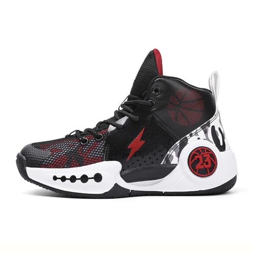 Hixingo Kinder Basketballschuhe Jungen Sportschuhe Mädchen Sneaker Turnschuhe Anti-Rutsch Laufschuhe Unisex Mid Cut Basketball Schuhe für Herren Jugendliche 31-41 EU von Hixingo