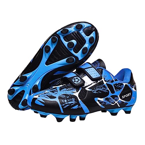 Hixingo Kinder Fußballschuhe, Jungen Mädchen Fussballschuhe Klettverschluss Fußball Schuhe Multinocken Trainingsschuhe Unisex Sportschuhe Atmungsaktive Kinderschuhe für Outdoor von Hixingo