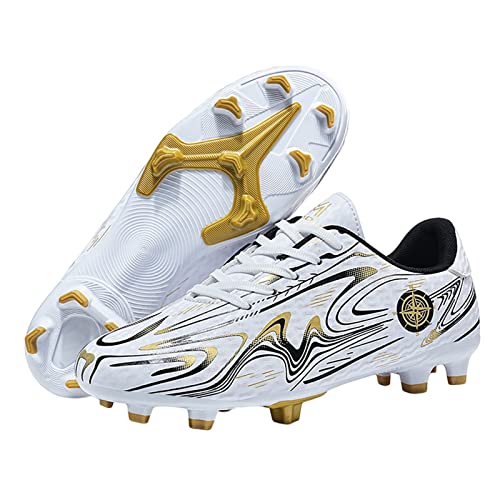 Hixingo Kinder Fußballschuhe, Marmor Muster Jungen Mädchen Fussballschuhe Fußball Schuhe Multinocken Trainingsschuhe Unisex Sportschuhe Atmungsaktive Kinderschuhe für Outdoor von Hixingo